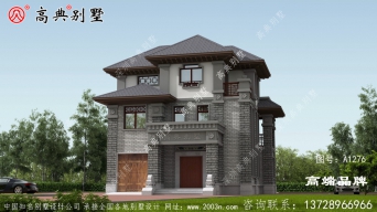 看外表就想建的新款二层半中式别墅