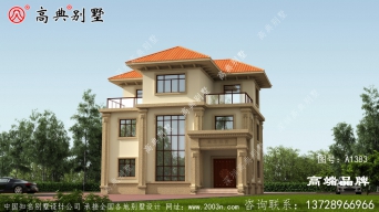 农村乡村二层半欧式别墅设计图，村里建一栋，邻居看了都羡慕