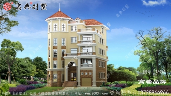 农村大面积五层豪华欧式自建房屋别墅住宅