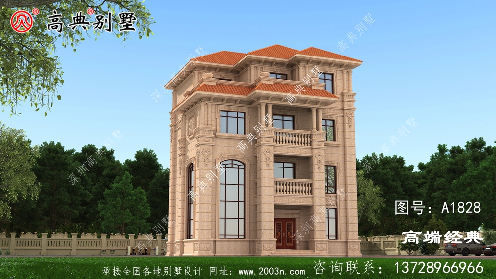 多窗造型丰富整个建筑立面采光通风良好