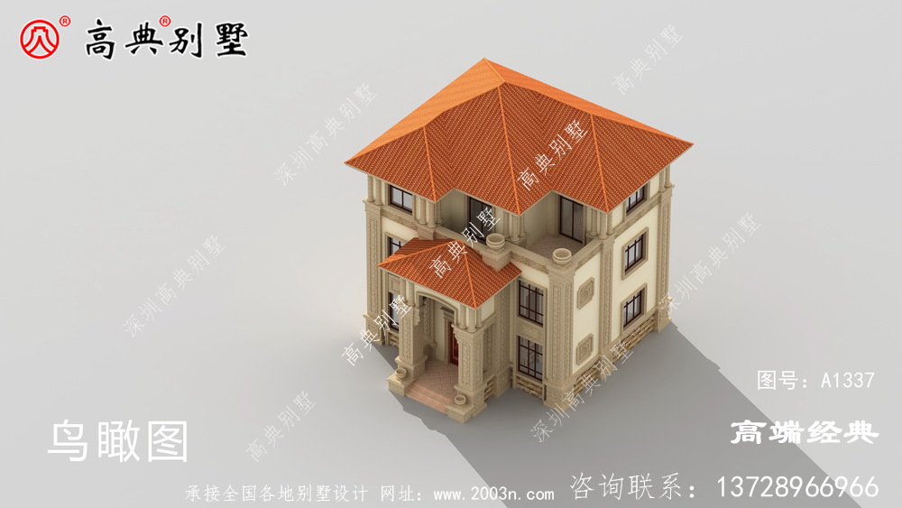 欧式别墅效果图,满满的豪宅感。