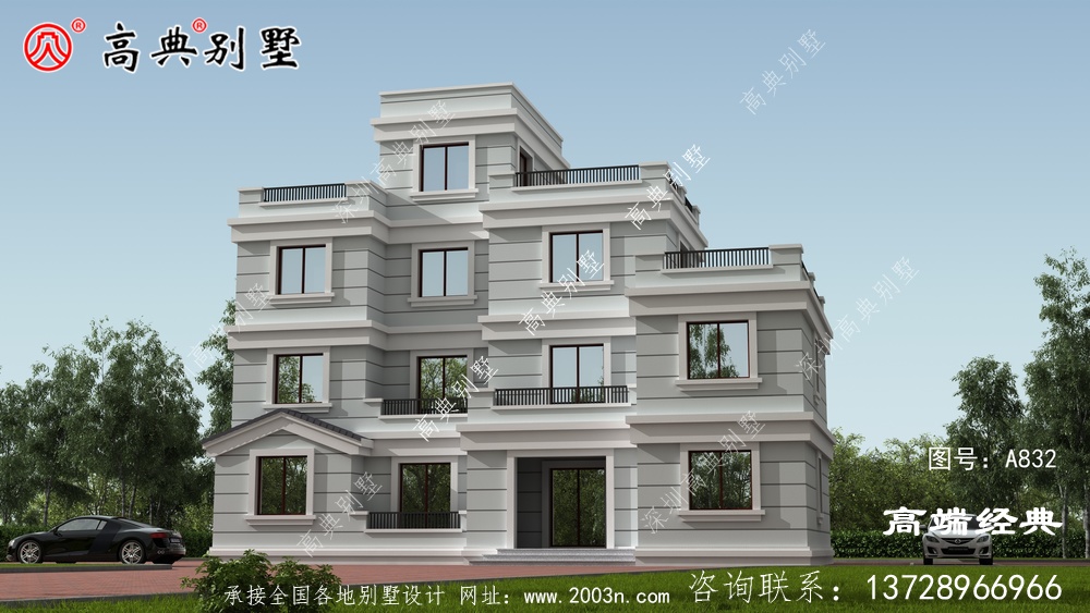 每层飘窗设计使室内的采光和通风效果更加好