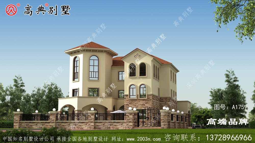 欧式庭院别墅稳重,大气的色调