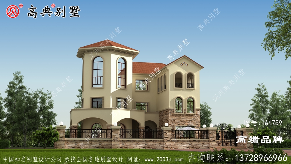 欧式庭院别墅稳重,大气的色调