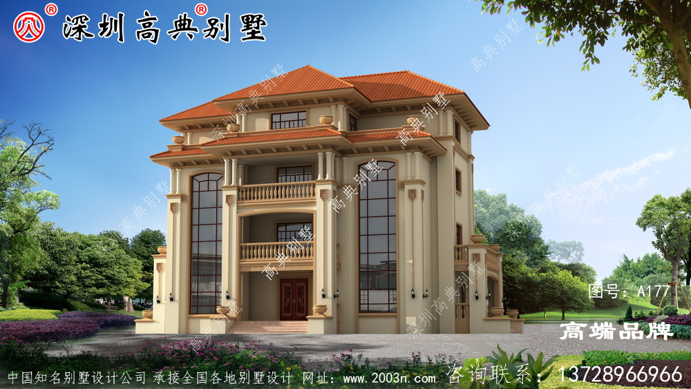 四层别墅设计图，在老家建一栋，亲戚朋友都羡慕