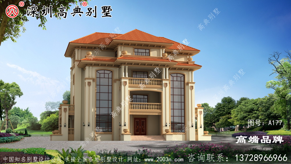 四层别墅设计图，在老家建一栋，亲戚朋友都羡慕
