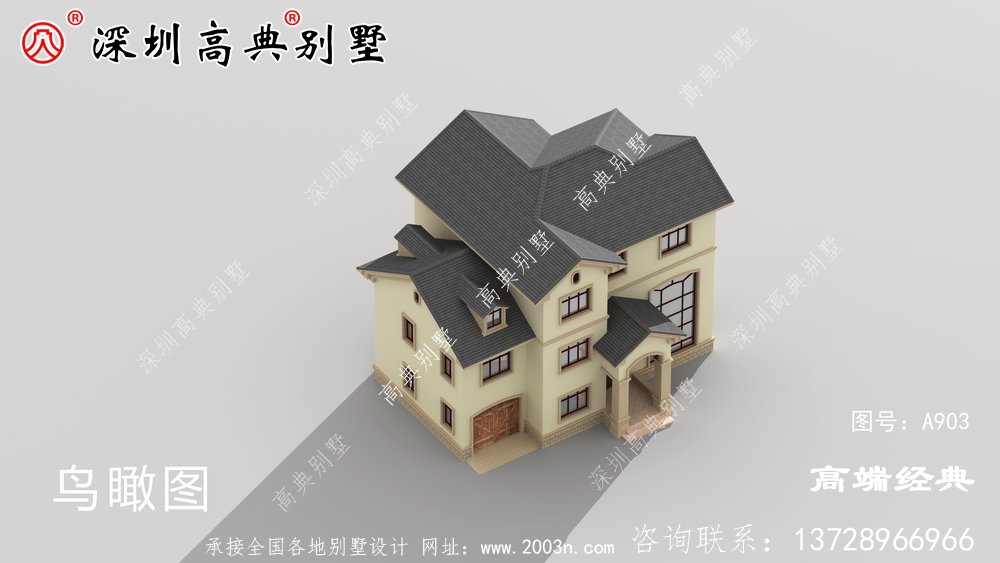 三楼欧式别墅效果图，实力和面值并列，喜欢就赶紧下手吧。