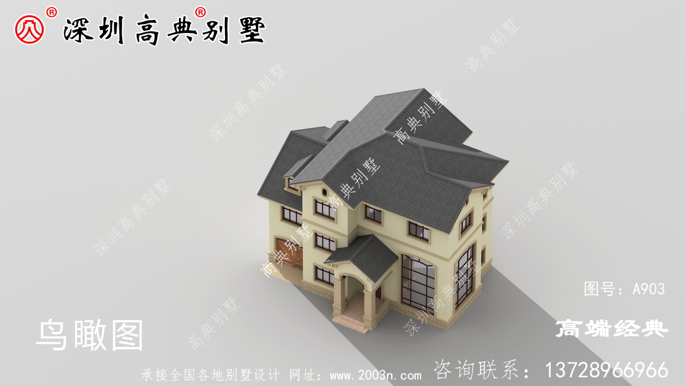 三楼欧式别墅效果图，实力和面值并列，喜欢就赶紧下手吧。