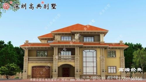 乡村三层建筑的设计图，简约大气，不会