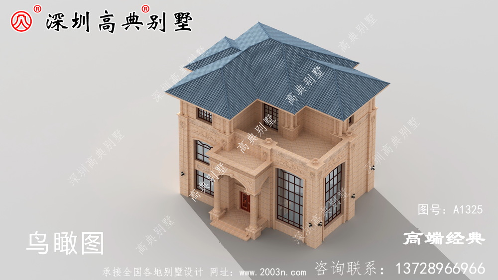 现代化的三层建筑图片,设计合理,外观美观,看完大家争相建造。