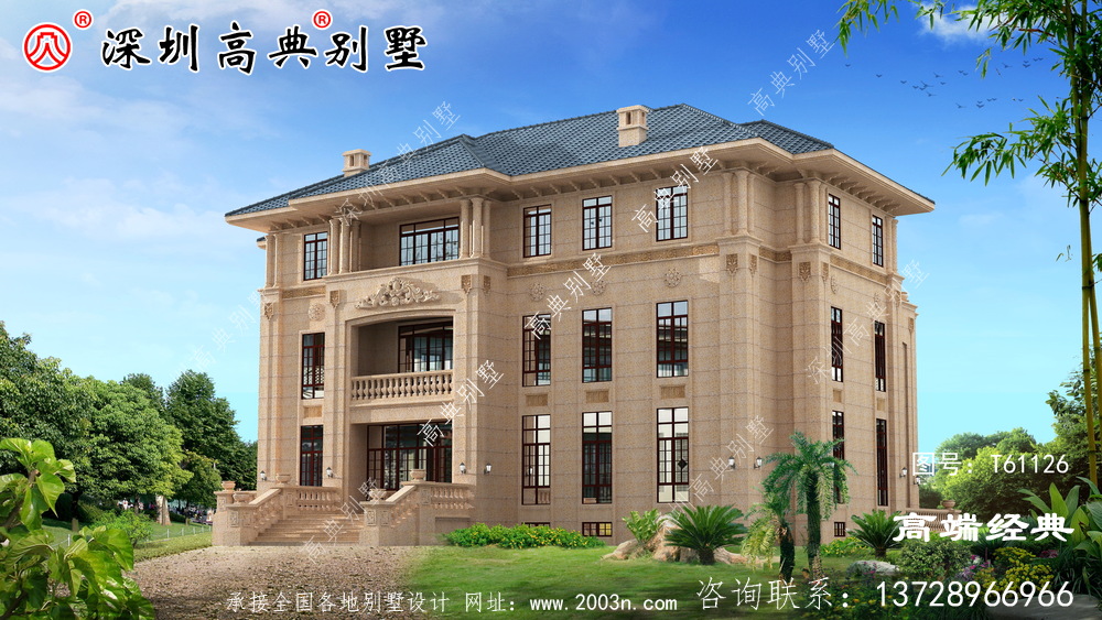 乡村三层大气别墅的照片,盖这样的房子,出门一定有面子。