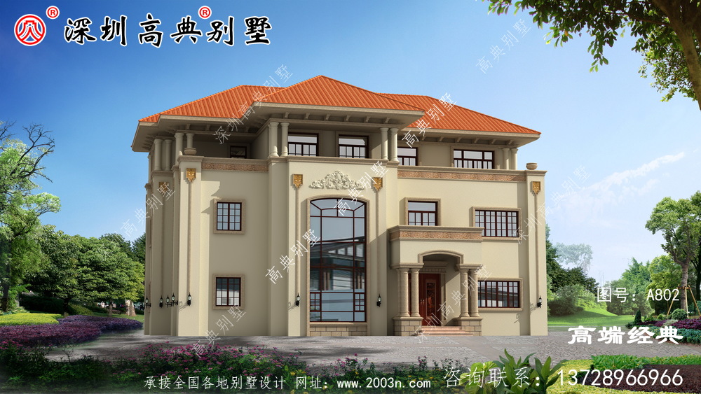 三层别墅住宅农村,外观和户型上完美搭配,真的还不错