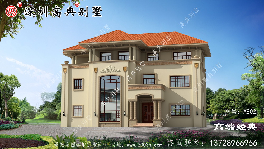 三层别墅住宅农村,外观和户型上完美搭配,真的还不错