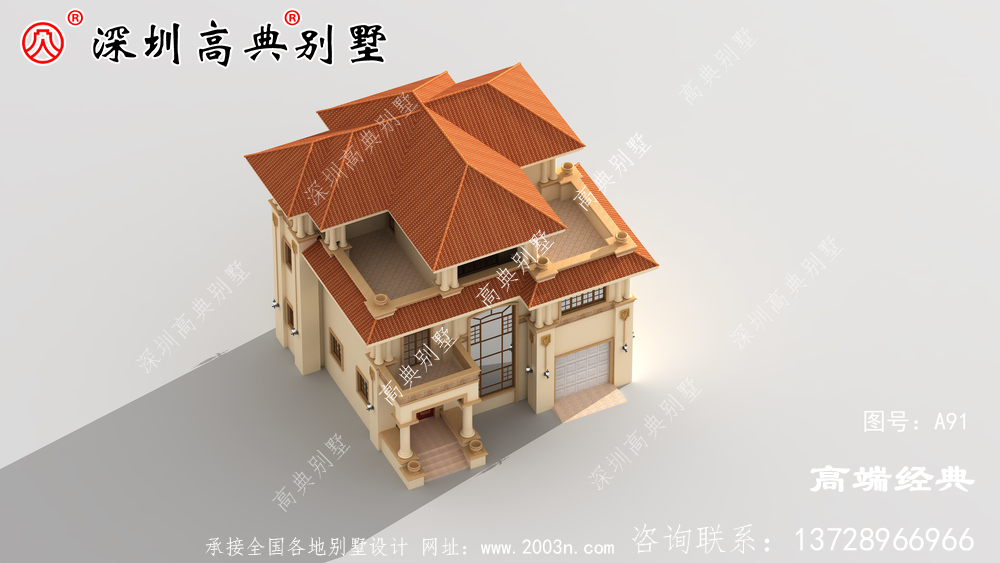 如今农村建的别墅那是各式各样的风格和户型,美极了