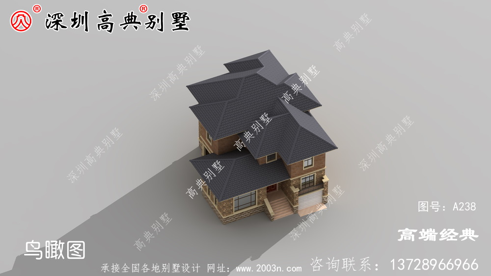 虎窗设计使整个建筑非常时尚,户型基本满足农村生活居住需求