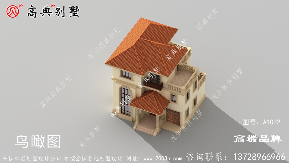 三层欧式别墅带落地窗,小编有地一定建一栋