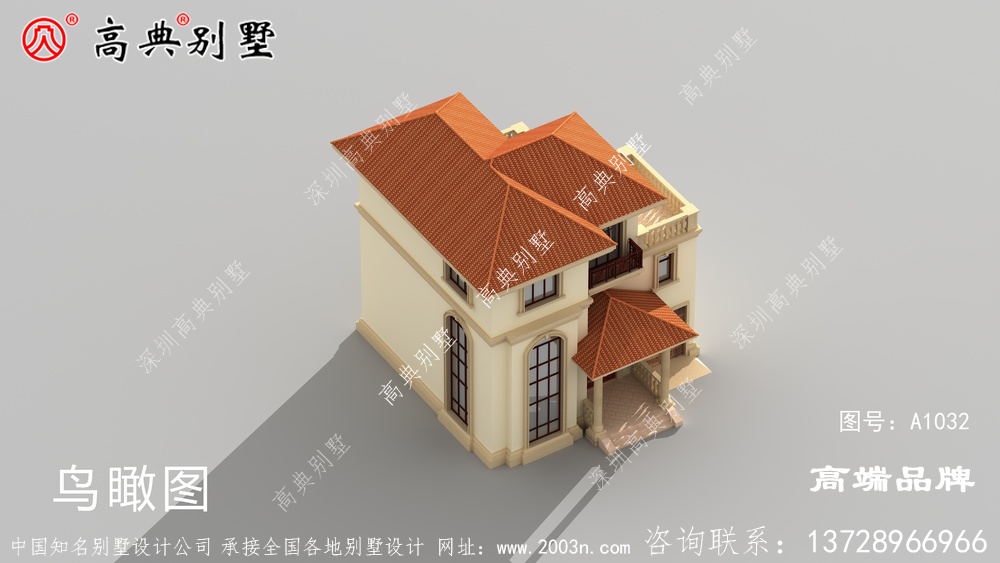 三层欧式别墅带落地窗,小编有地一定建一栋