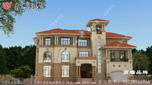 橘色坡屋顶错落有致象征着生活越