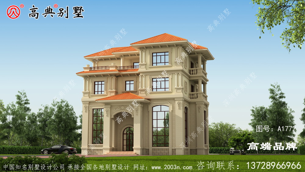 线条优美农村别墅的建房首选