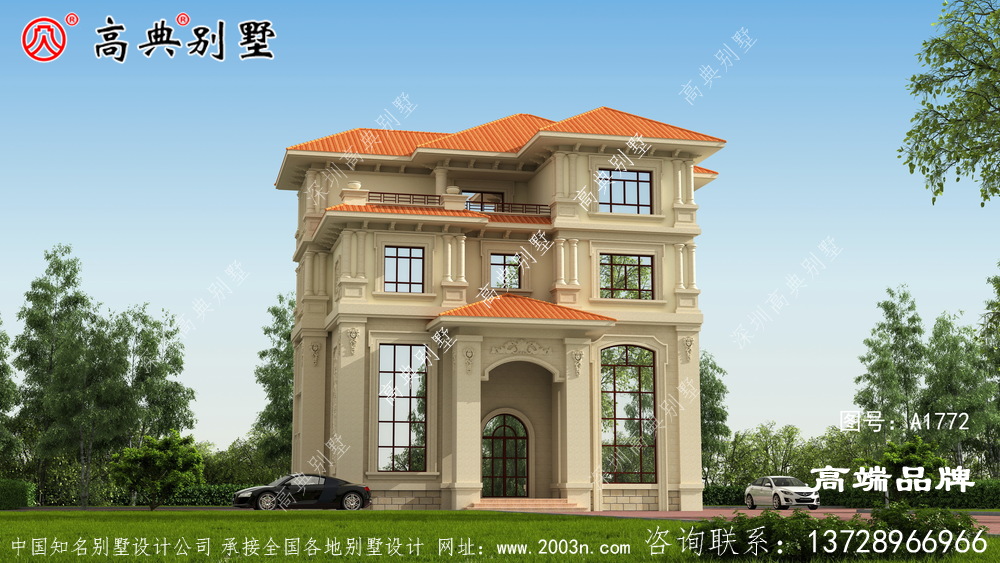 线条优美农村别墅的建房首选